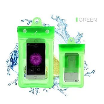 韓版 6吋以下手機通用氣囊防水袋_果漾綠果樣綠