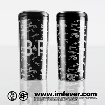 熱血黑牌JUST PANDA！熱血隨行杯黑色