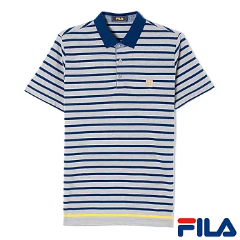 FILA男仕經典條紋POLO衫-1POO-1705-MY-2XL質感灰