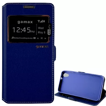 視窗款側掀皮套 HTC Desire 626藍色