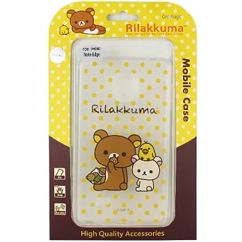 Rilakkuma 拉拉熊/懶懶熊 Samsung Galaxy Note Edge 彩繪透明保護軟套-點點好朋友