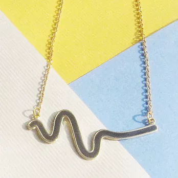 Little OH! 心情曲線 手作項鍊-深灰