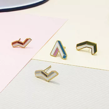 Little OH! 夏日積木 手作耳環-深淺綠