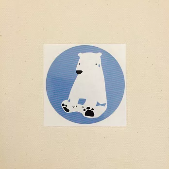 《hahahana》8cm圓形貼紙｜北極熊