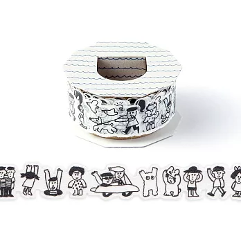 AIUEO和紙膠帶 小人兒