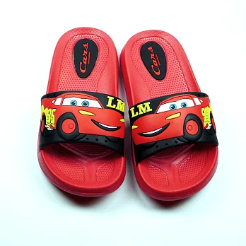 Disney迪士尼 cars 閃電麥坤_童拖鞋(紅色)24紅色