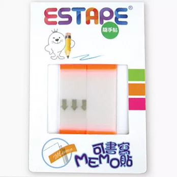 ESTAPE 隨手貼 Memo色頭 螢光橙