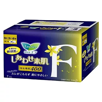 日本花王 超安心F系列 特多夜用 護翼型 衛生棉 40cm 7片/包