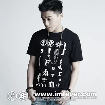 熱血FEVER 熱血基因TEE-黑色M黑色