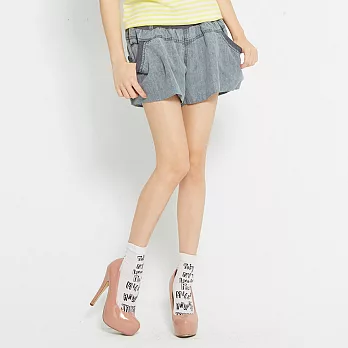 【 TOP GIRL】荷包短褲S灰色