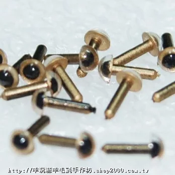 4MM(金色)水晶彩色玩偶眼睛14入