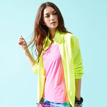 【FIVE UP】經典LOGO抗UV風衣外套S螢黃