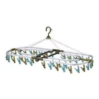 CB-Kogure繽紛系列 鋁製 曬衣架 晶透44夾 (共2色)綠/藍