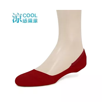 【 PuloG 】涼感一體成型隱形低口襪-M-深紅