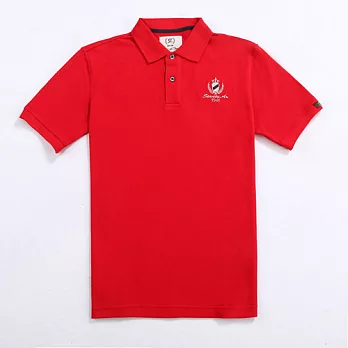 【stoney.ax】歐風經典美式POLO休閒衫 -M紅色