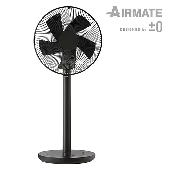 AIRMATE ±0正負零設計 補助翼扇葉12吋DC節能遙控立扇 XQS-Y620咖啡黑