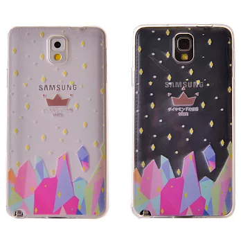 Aztec 藝術彩繪 Samsung Note3 手機保護殼 透明矽膠套菱型冰山