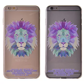 Aztec 藝術彩繪 iPhone 6 Plus 5.5吋 手機保護殼 透明矽膠套獅子大頭