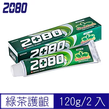 【韓國2080】綠茶清新護齦牙膏(120gX2入)