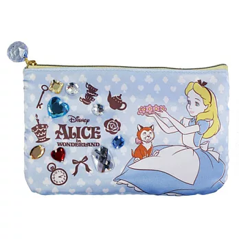 《sun-star》迪士尼公主立體寶石緞面多功能收納包(愛麗絲)