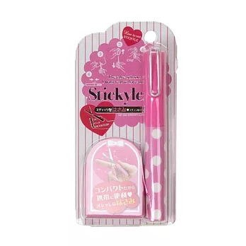 《sun-star》典雅時尚系列 stickyle攜帶型剪刀(粉紅糖點)