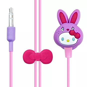 兔子kitty耳塞耳機紫色