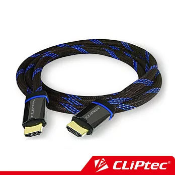 CLiPtec HDMI 3D 高解析度乙太網路尼龍編織傳輸線 (1.8M)黑色