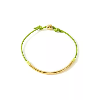 Dogeared 美國品牌 Balance Tube 完美金平衡皮繩磁釦手鍊 Lime 萊姆綠