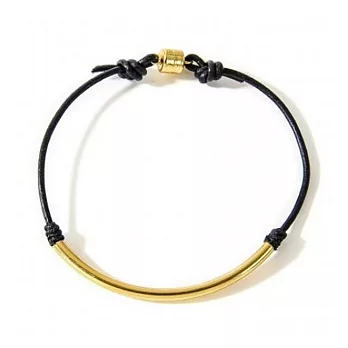 Dogeared 美國品牌 Balance Tube 完美金平衡皮繩磁釦手鍊 Black 皮革黑