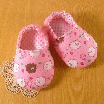 手縫ok!－嬰兒鞋A款-綿羊粉紅(拼布材料包)