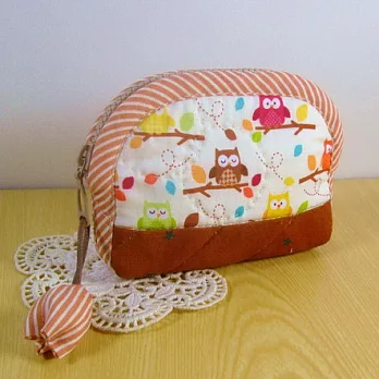 手縫ok!-貓頭鷹掌心隨行包(拼布材料包)