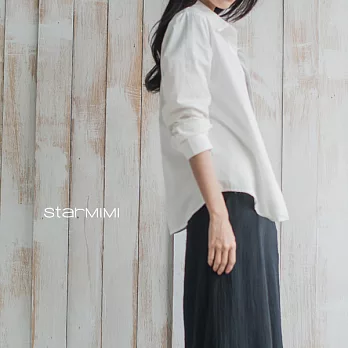 【StarMIMI】休閒百搭經典長袖襯衫＊M白
