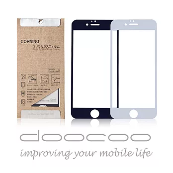 doocoo Apple iPhone6 4.7吋 康寧全滿版抗藍光玻璃保護貼白色