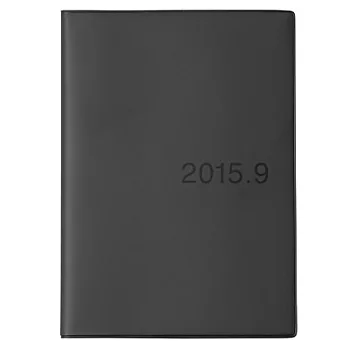 [MUJI 無印良品]PVC再生紙月週記事本/B6.深灰.2015年8月起始