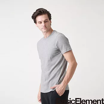【BasicElement】男款柔棉圓領T恤S麻灰