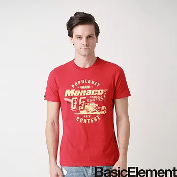 【BasicElement】男款急速競賽T恤M暗紅