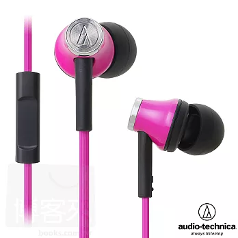 鐵三角 ATH-CK330iS 粉色 智慧型手機專用 耳道式耳機粉色