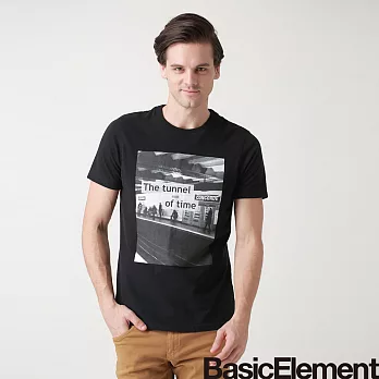 【BasicElement】男款時光隧道T恤M黑色