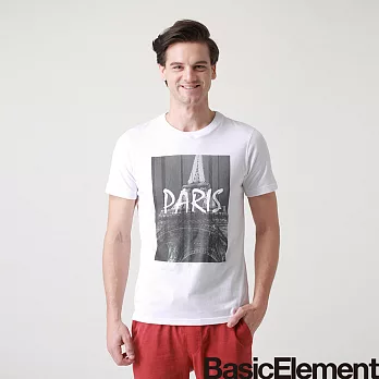 【BasicElement】男款巴黎鐵塔T恤XS白色