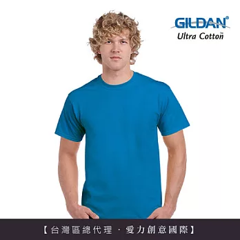 GILDAN 總代理-100%美國棉~圓筒短袖素面T-Shirt~XL寶石藍