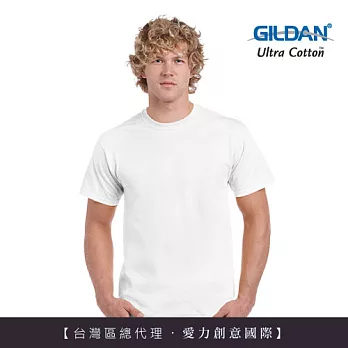 GILDAN 總代理-100%美國棉~圓筒短袖素面T-Shirt~XL白