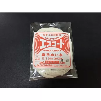 {印地安DIY}-日製麻線中細-白色(20/3*30)