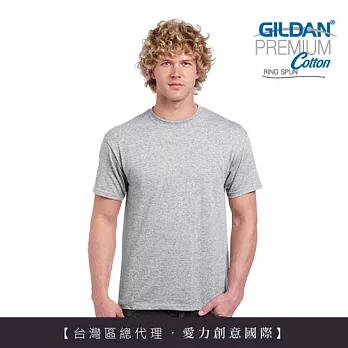 GILDAN 總代理-100%美國棉~圓筒短袖素面T-Shirt~XL中麻灰