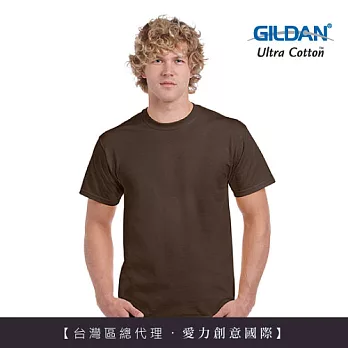 GILDAN 總代理-100%美國棉~圓筒短袖素面T-Shirt~XL深咖啡