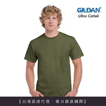GILDAN 總代理-100%美國棉~圓筒短袖素面T-Shirt~XL軍綠
