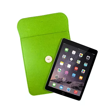 iPad 平版 羊毛氈收納包 (橘)/(綠)綠色