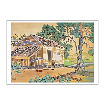 早春 郭雪湖 台灣風土藝術明信片 Early Spring, Kuo
