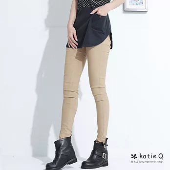 【KatieQ】側拉練修飾窄管褲(4色)-M-XLM卡