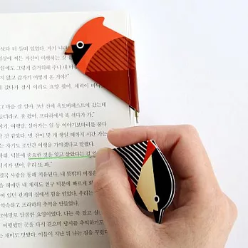 鳥類磁鐵書籤筆-北美紅雀