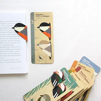 鳥類磁鐵書籤筆-赤腹山雀